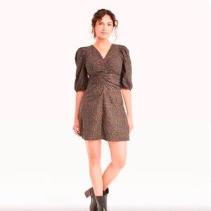 NWT Universal Thread Elbow Puff Sleeve Ruched Mini Dress - Size 6